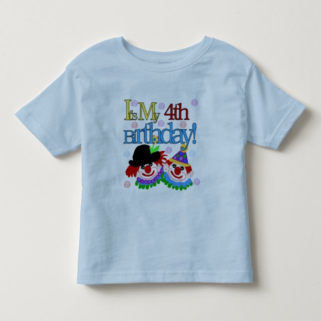 Silly Clowns 4th Birthday Tshirts et cadeaux (Devant)