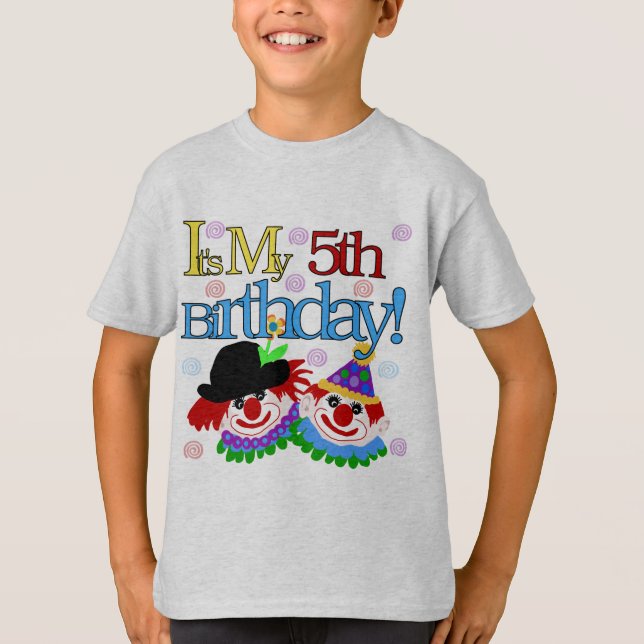 Silly Clowns 5th Birthday Tshirts et cadeaux (Devant)