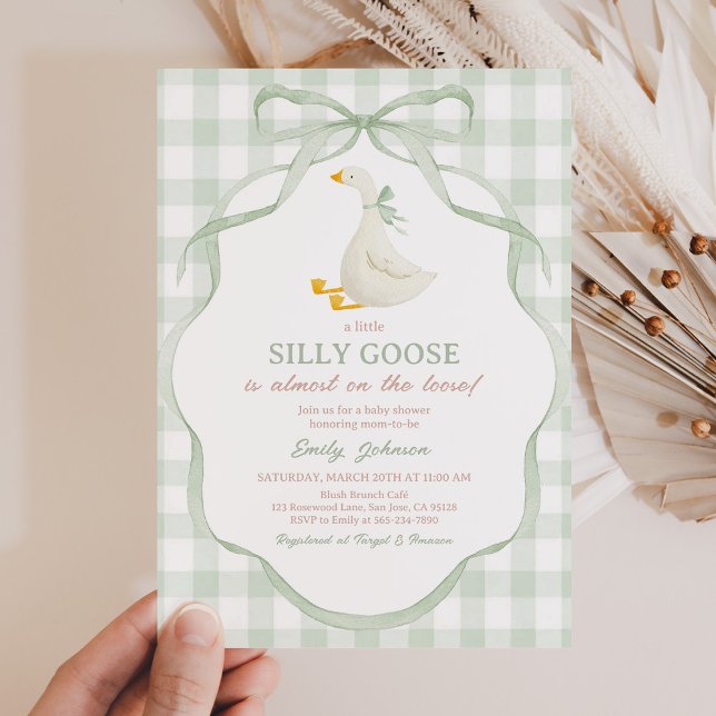 Silly Goose and Gosling Baby Shower Invitation (Créateur téléchargé)