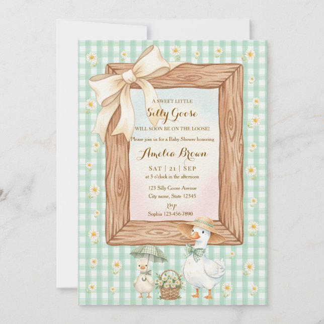 Silly Goose Baby Shower Invitation (Devant)