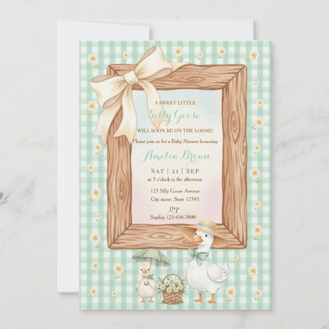 Silly Goose Baby Shower Invitation (Devant)