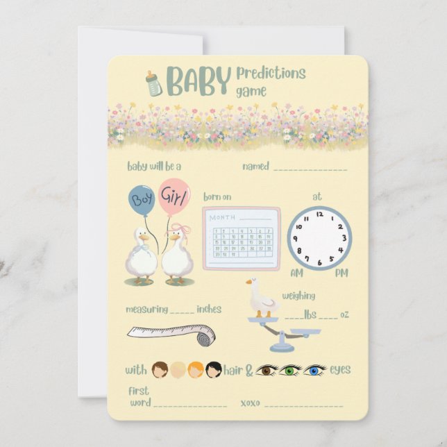 Silly goose / mother goose baby shower game (Devant)