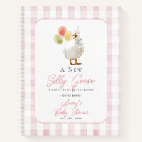 Silly Goose Rose En vichy Baby shower Livre d'invi