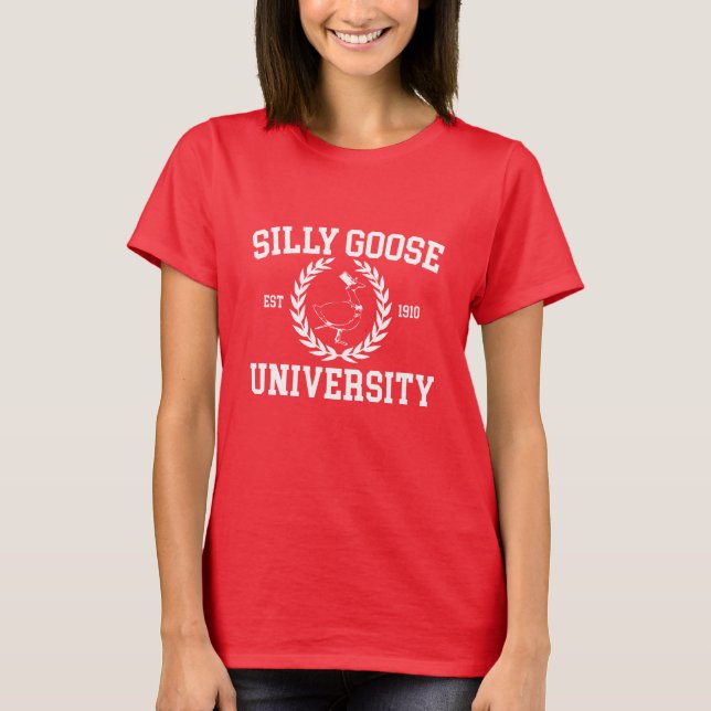Silly Goose University College Parody T-Shirt  (Devant)