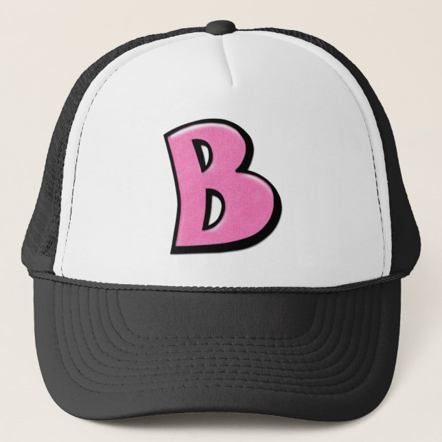 Silly Letters B Casquette rose (Devant)