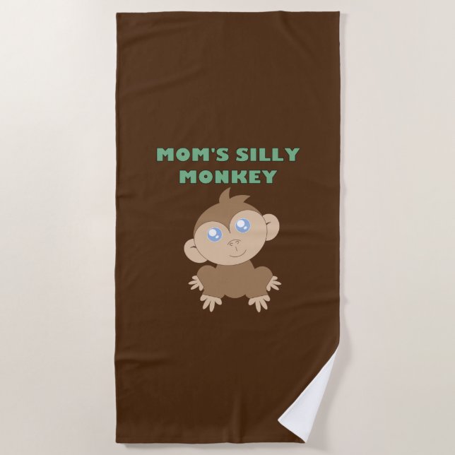 Silly Monkey - Serviette de plage (Devant)