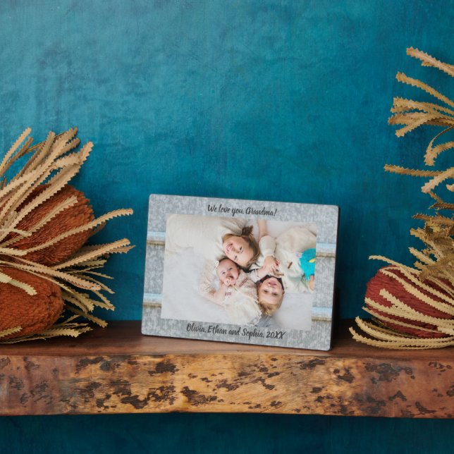 Silo Tin Rustique Nom personnalisé Plaque photo (Côté)