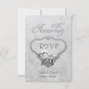 Silver Calla RSVP 25e anniversaire du Mariage