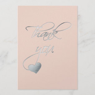 Silver Calligraphy & Heart~ Merci du jour du maria