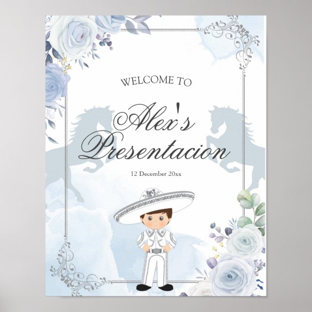 Silver Charro 3 anos Presentacion Affiche de bienv (Devant)