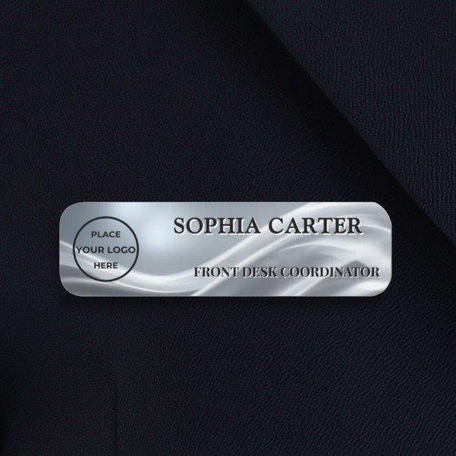 Silver Cloth Classic Name Badge Custom (Créateur téléchargé)