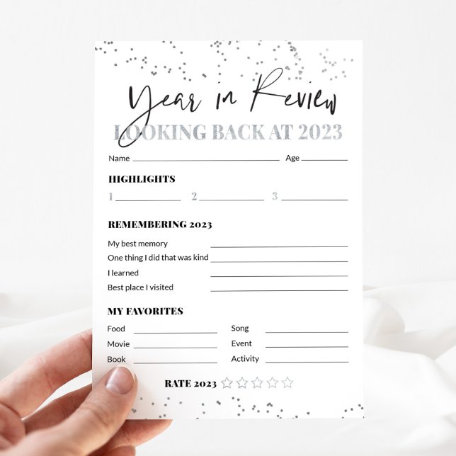 Silver Confetti 2023 année en revue Réflexions (Créateur téléchargé)