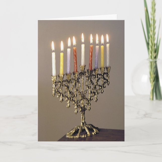 Silver Driedel Chanukah Carte photo (Devant)
