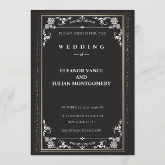 Silver Elegance Collection Wedding Invitation