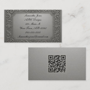 Silver Filigree Budget Friendly Cartes de visite Q