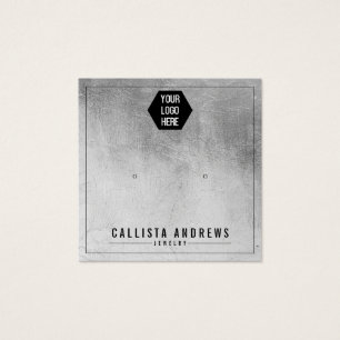 Silver Foil Ajouter votre logo Eear Carte d'affich