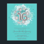 Silver Foil Sweet 16 Ballons Budget Invitation<br><div class="desc">Faites savoir à vos amis de marquer leurs calendriers pour votre journée spéciale avec ces belles invitations bleu poussiéreux Sweet 16. Chaque invitation présente un design festif avec de beaux ballons, parfait pour mettre l'ambiance pour une journée de plaisir et de célébration. Que vous ayez l'intention d'organiser un gala de...</div>