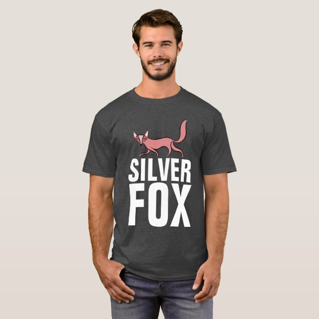 SILVER FOX, T-shirts d'anniversaire pour hommes (Devant entier)
