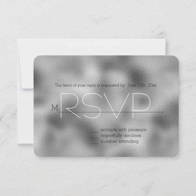 Silver Glam RSVP (Devant)