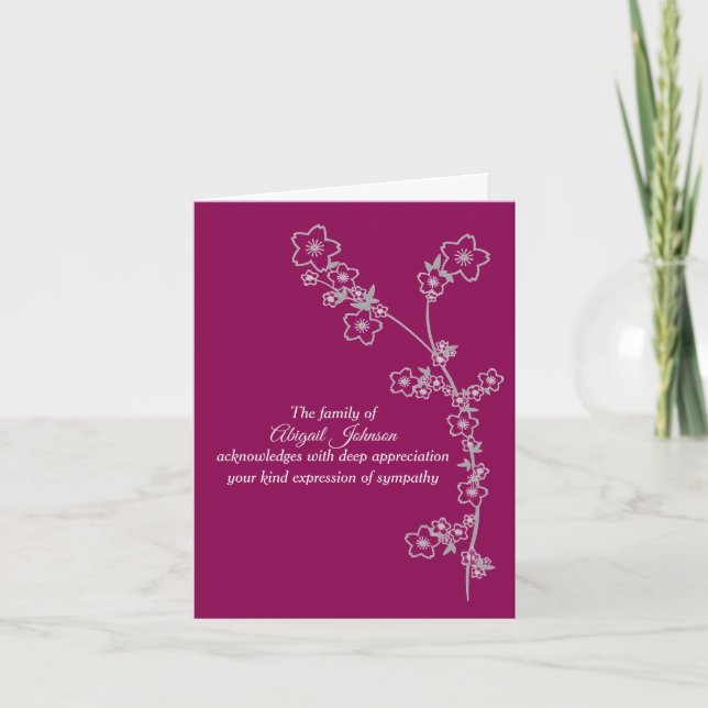 Silver Grey Japonais Folithe Sympathy Merci (Devant)