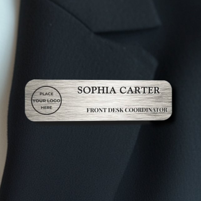Silver Hairline Classic Name Badge Custom (Créateur téléchargé)
