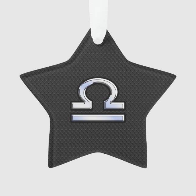 Silver Libra Zodiac Connexion en noir style peau d (devant)