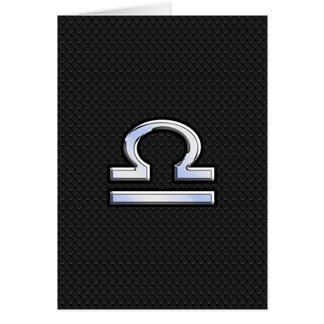 Silver Libra Zodiac Connexion en noir style peau d (Devant)