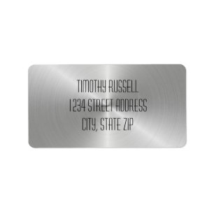Silver Metal Shine - Étiquette de adresse