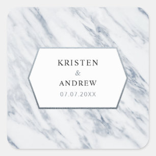 Silver Modern   Stickers Mariage en marbre