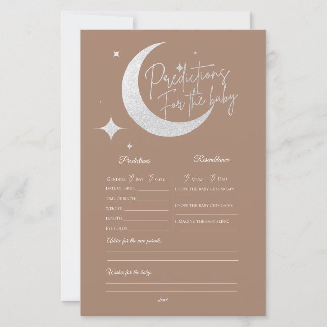 Silver parties scintillant lune étoiles oh bébé pr (Devant)