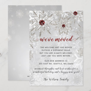 Silver Red Snowflakes Nous avons déplacé les Carte