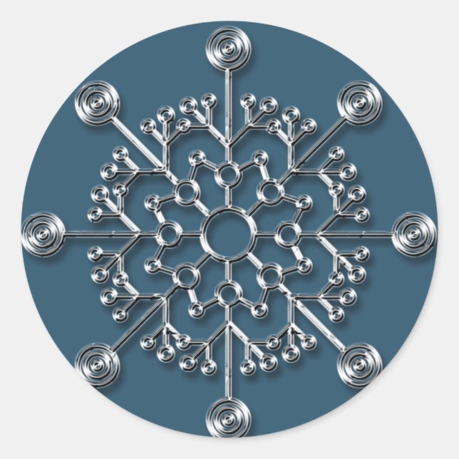 Silver Snowflake 5 - Autocollants de vacances (Devant)