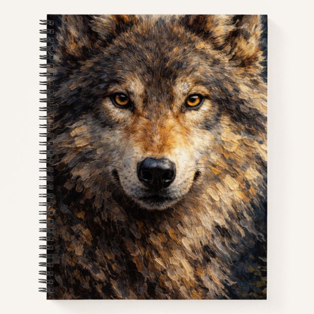 Silver Timber | Art de la faune Wolf | Cahier (Devant)