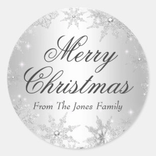 Silver Winter Wonderland Sticker de Noël