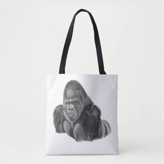Silverback gorilla tote bag ゴリラのトートバッグ (Devant)