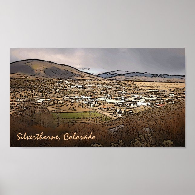 Silverthorne Colorado scenic mountain town poster (Devant)