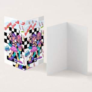 simmi mode anniversaire filles plié carte