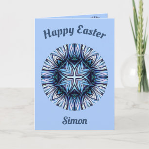 SIMON ~ Carte Pâques ~ Couleurs Bleues et Blancs