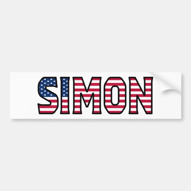 Simon Nom Vorname USA Aufkleber Sticker Auto (Devant)
