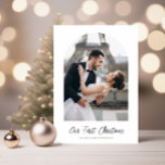 simple 1er Noël mariage faire-part<br><div class="desc">Un carte photo personnalisé moderne avec une photo et un design d'arc. Vous pouvez télécharger votre propre image et modifier. Le texte et les couleurs peuvent être personnalisés.</div>
