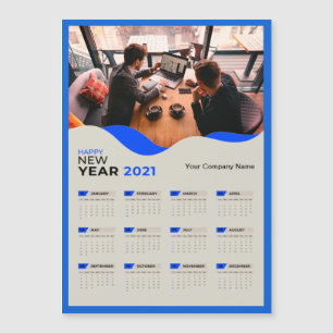 Simple 2021 Calendrier Nom de l'entreprise avec ph