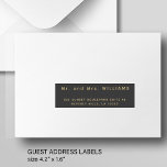 Simple 24 mariage adresse or noir étiquette<br><div class="desc">Étiquettes de adresse individuels minimalistes (24 récipiendaires) pour les invitations,  simples et personnalisées,  avec typographie classique classique minimaliste moderne et tendance.       La taille d'un étiquette est cca 4, 2 x 1, 7 pouces pour une feuille de 14 x 14 pouces (extra-large)</div>