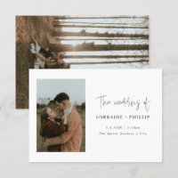 Simple 2 photo moderne faire-part de mariage