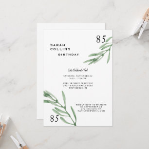 Simple 85e anniversaire Invitation de fête