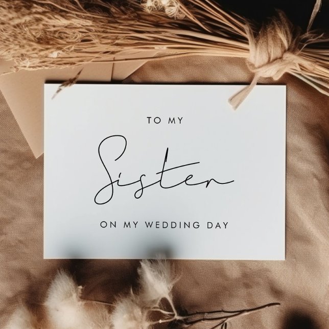 Simple à ma soeur sur ma carte de jour de mariage (Créateur téléchargé)