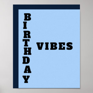 Simple affiche d'art mural   vibes d'anniversaire 