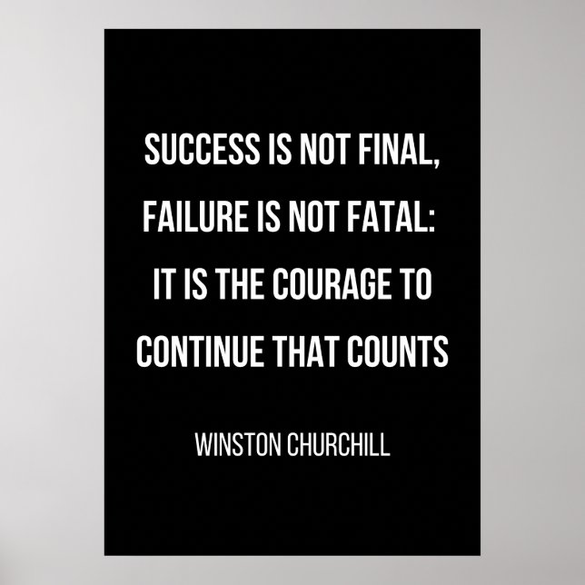 simple affiche de motivation en noir et blanc (Devant)