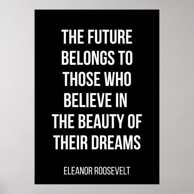 simple affiche de motivation en noir et blanc (Devant)