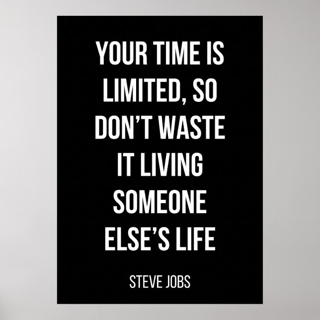 simple affiche de motivation en noir et blanc (Devant)