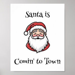 Simple affiche de Noël avec le Père Noël